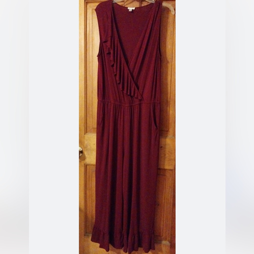 EUC SPENSE SLEEVELESS WIDE LEG JUMPSUIT L